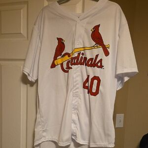 Cardinals White Jersey with Red Accents